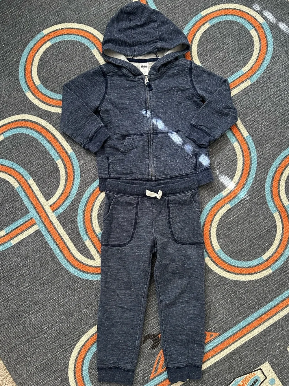 Carters Toddler Navy Zip-up Hoodie Sweatpants Set